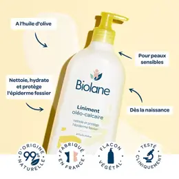 Biolane - Liniment Oléo-calcaire - Bébé - Peaux Sensibles - 300ml