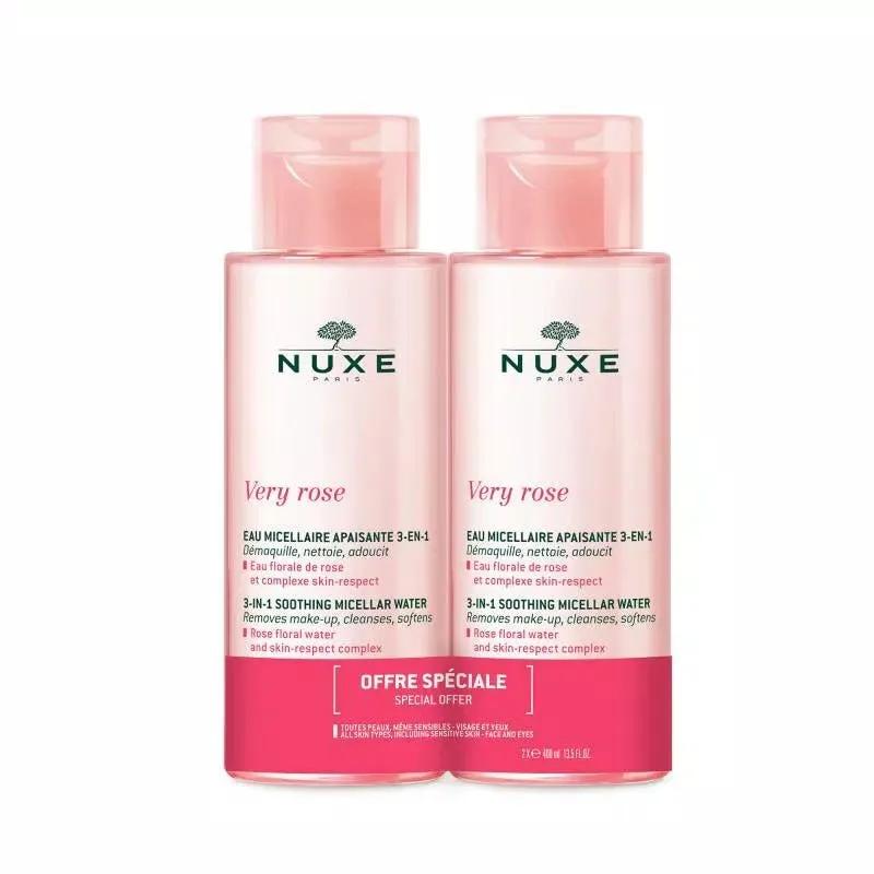 Nuxe Very Rose PROMO BIPACCO Duo Acqua Micellare Lenitiva 3 In 1 2x400ml