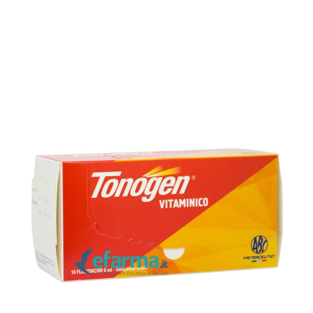 Tonogen Vitaminico Soluzione Orale 10 Flaconcini Con Tappo Serbatoio