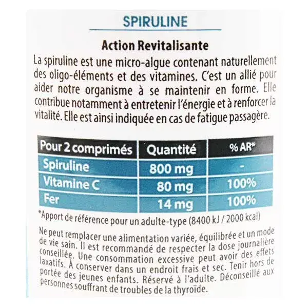 Juvamine Spirulina Fortmato de Largo Tratamiento 90 Comprimidos