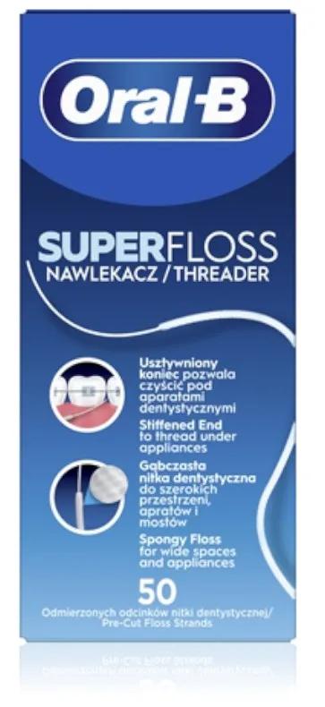 Oral B Super Floss Zahnseide 50 vorgeschnittene Stränge