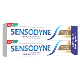 Lotto completo con protezione di dentifricio Sensodyne di 2 x 75ml