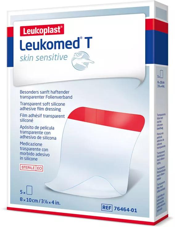 Leukomed T Skin Sensitive, 8 cm x 10 cm 5 uds