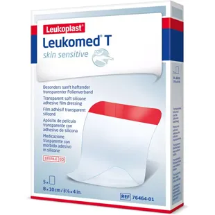 Leukomed T Pele Sensível, 8 cm x 10 cm 5 unidades