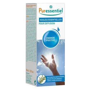 Miscela di oli essenziali Puressentiel per diffusione di energia positiva, 30 ml.