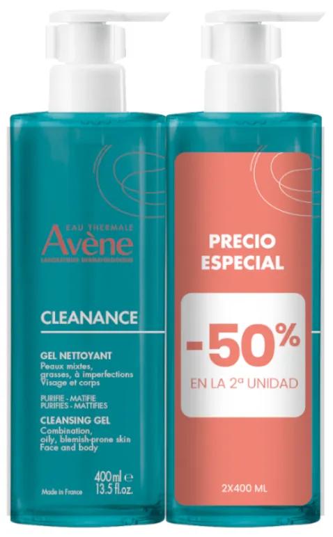 Avène Cleanance Gel Nettoyant Sans Savon 2x400 ml