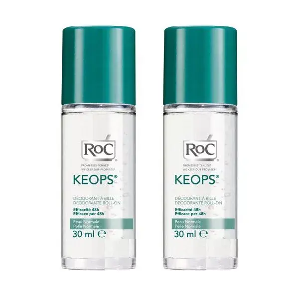 Keops Deodorant ball 48 h without alcohol Lot 2x30ml