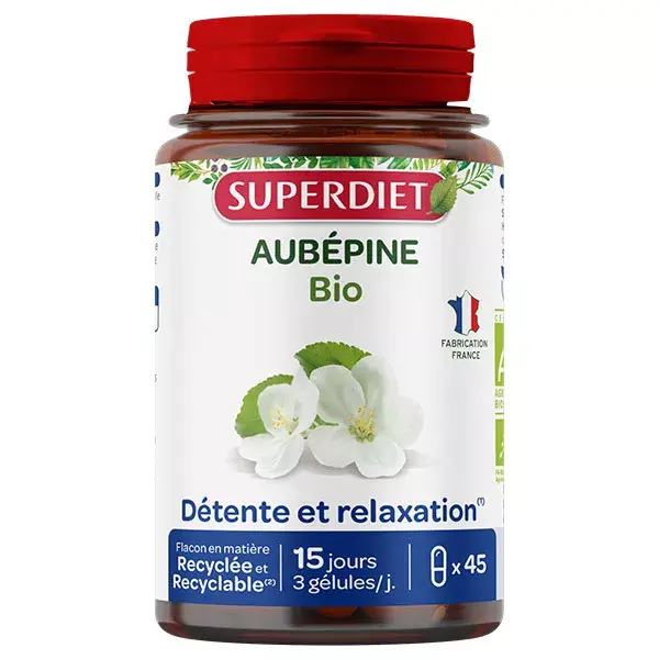 Superdiet Aubépine Bio 45 gélules