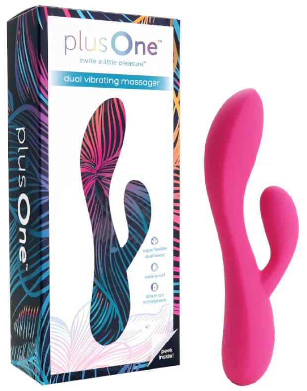 PlusOne Dual Vibrating Massager Pink