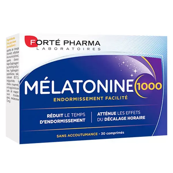 Forté Pharma Mélatonine 1000 Sommeil 30 comprimés Endormissement Facilité