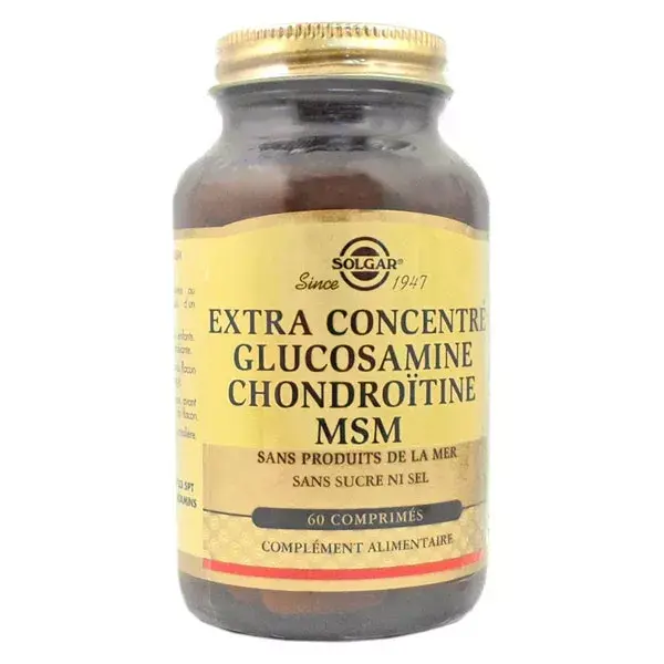 Solgar Extra Concentrado Glucosamina Concdroitina MSM 60 comprimidos