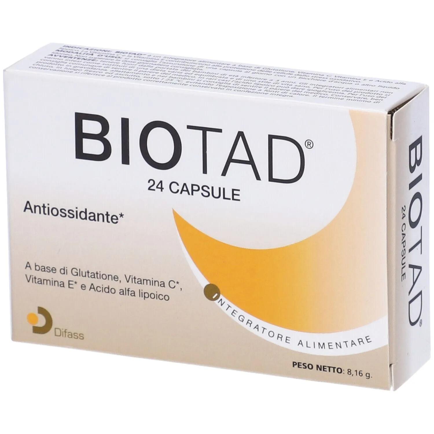 Biotad Integratore Antiossidante Glutatione Vitamina E 24 Capsule