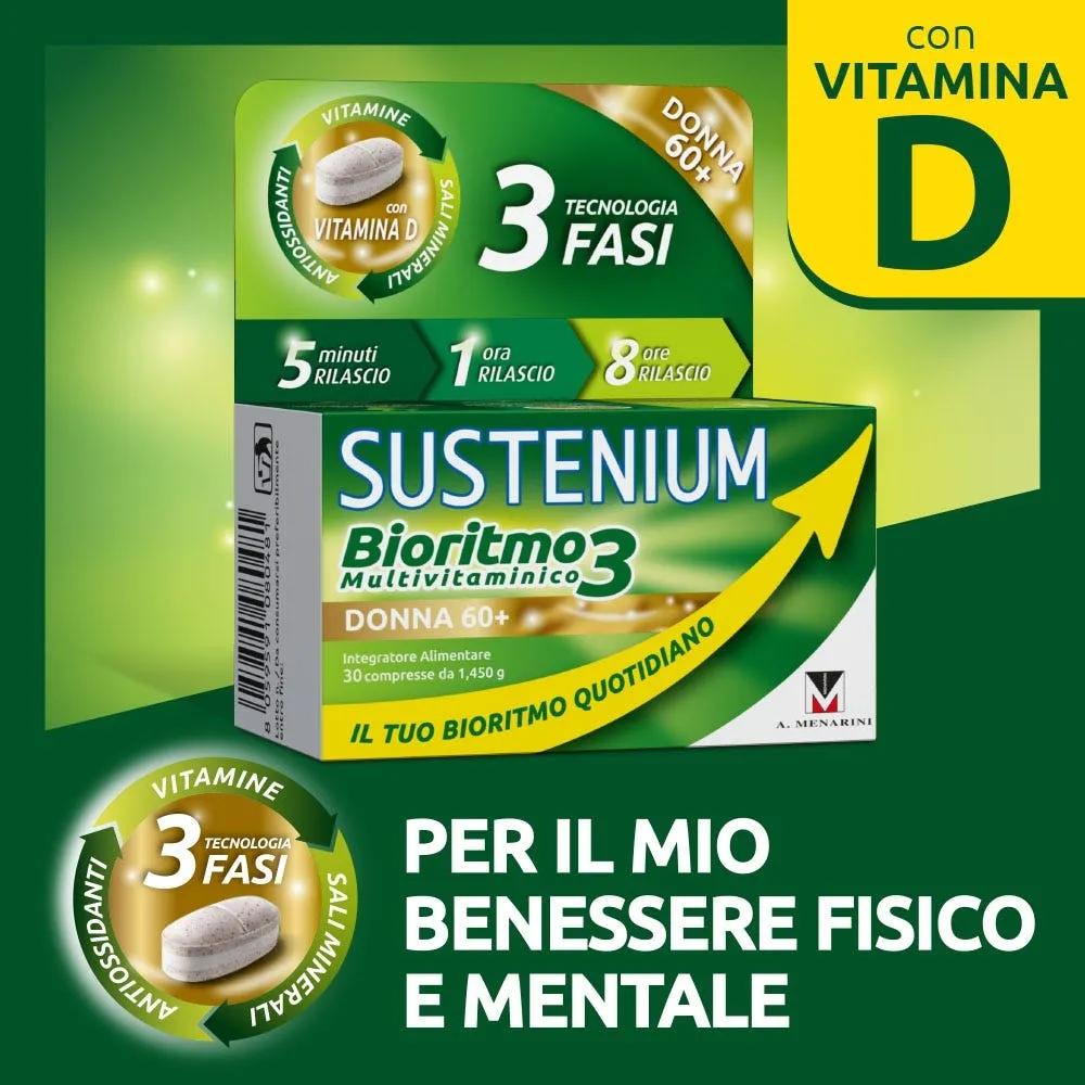 Sustenium Bioritmo 3 Multivitaminico Donna 60+ Integratore Con Vitamina D 30 Compresse