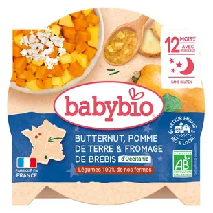 Babybio Repas Soir Piatto Zucca Patata Formaggio di Pecora +12m Bio 230g