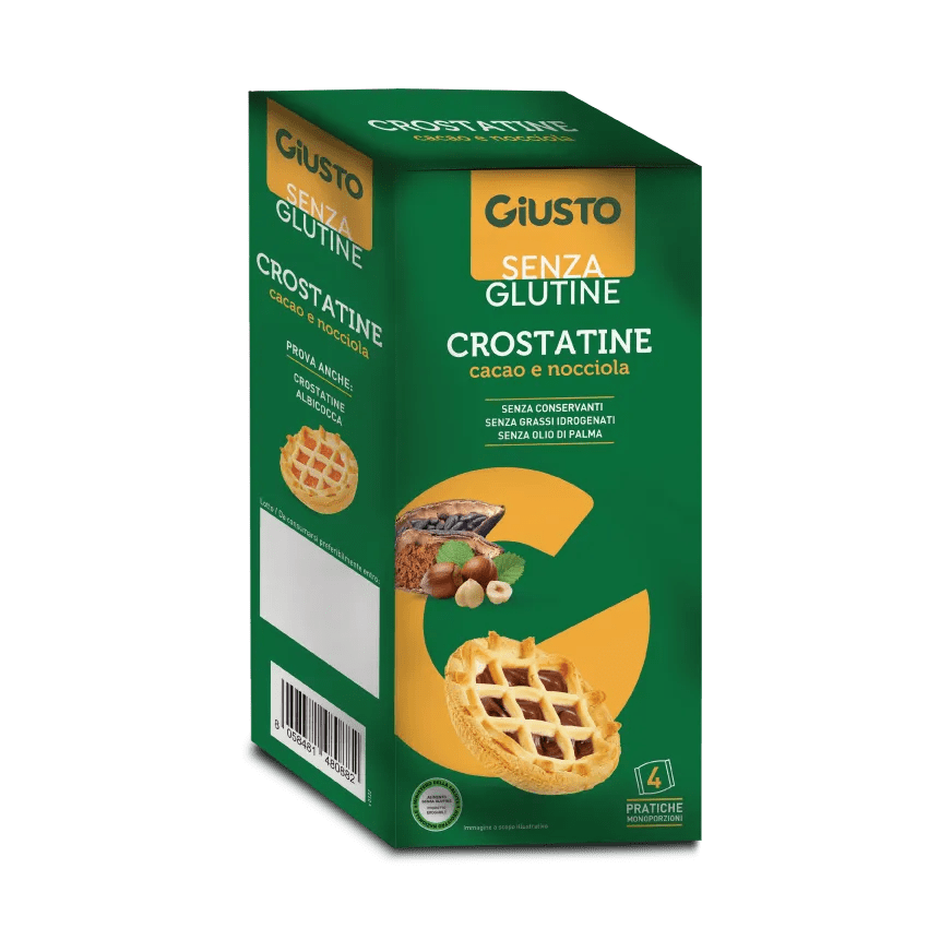 Giusto Crostatine Cacao E Nocciola Senza Glutine 180G (4X45G)