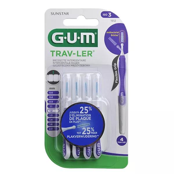 Gum Cepillo Interdental Trav Ler 1,2mm 4 unidades