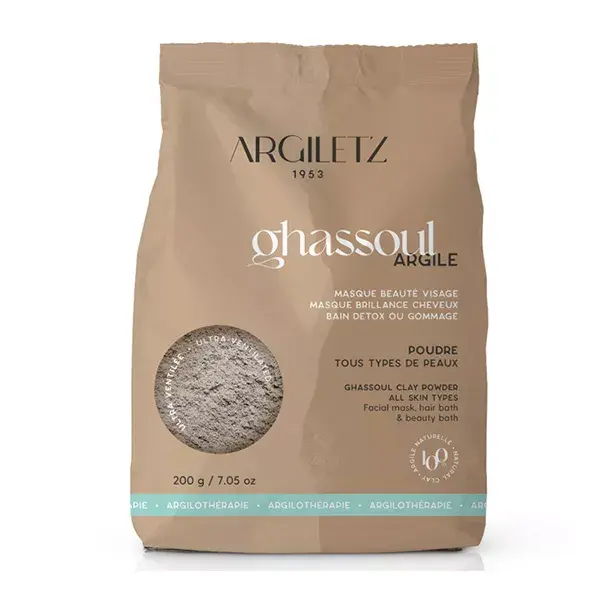 Argiletz Argiles de Couleur Argile Ghassoul Ultra Ventilée 200g