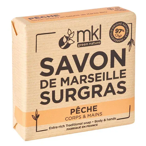 MKL Green Nature Savon de Marseille Pêche 100g