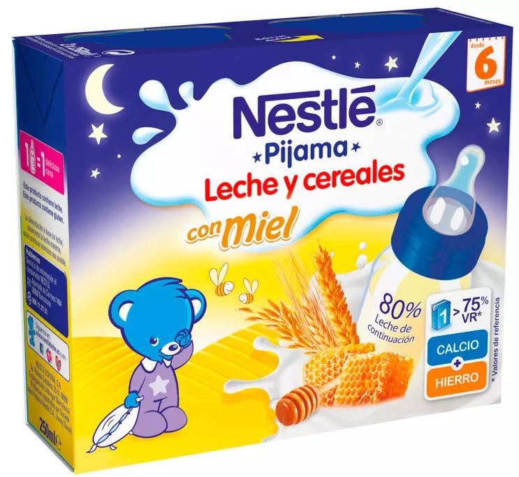 Nestle Vloeibare Pap 8 Granen Met Honing 2x250ml 6m +