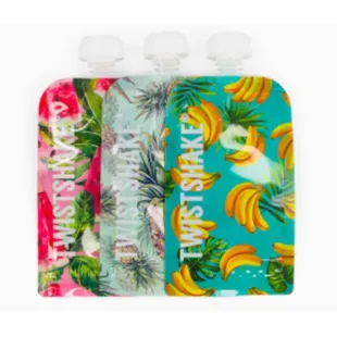 Sachet réutilisable pour aliments pour bébé Twistshake Squeeze Bag 220 ml, 3 pièces