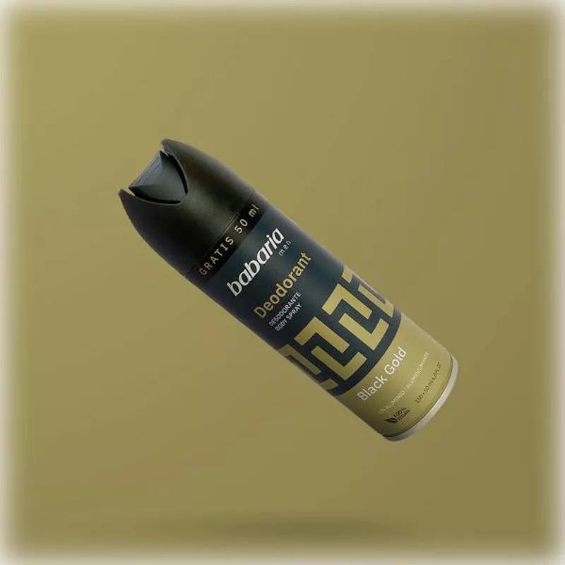 Babaria desodorizante Body Spray Black gold Men 200ml
