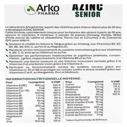 Arkopharma Azinc Sénior 30 comprimés