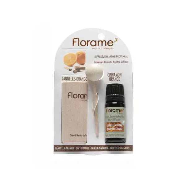 Florame 1HE canela-naranja 10ml + difusor de aroma