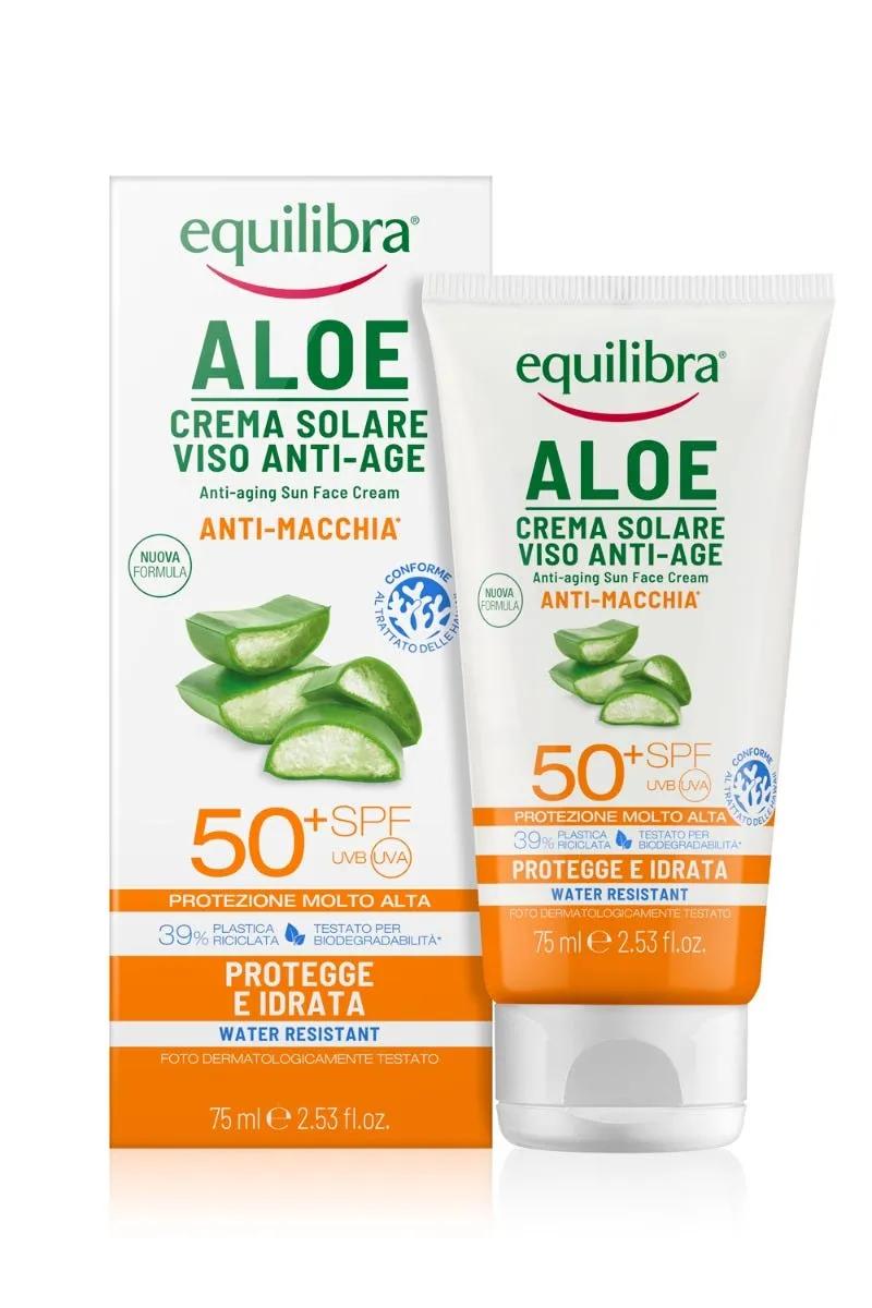 Equilibra Aloe Crema Solare Viso SPF 50 + 75 ml