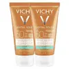 Vichy Capital Soleil Crème Solaire Visage Toucher Sec Indice SPF50 2x50ml