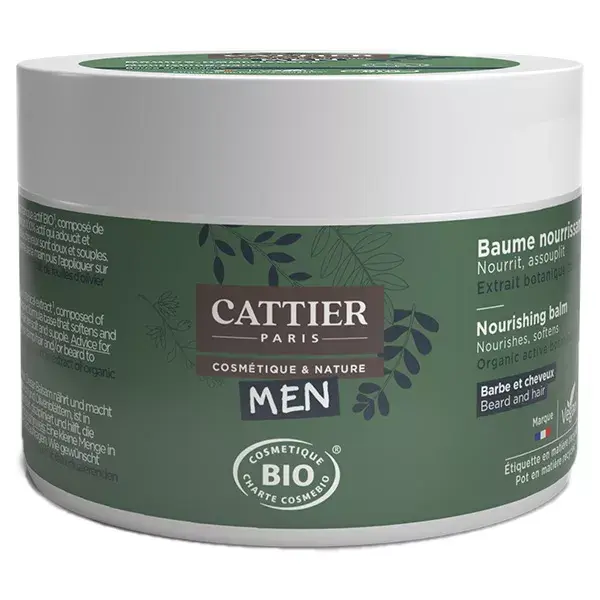 Cattier Men Nourishing Beard and Hair Balm Organic 90g