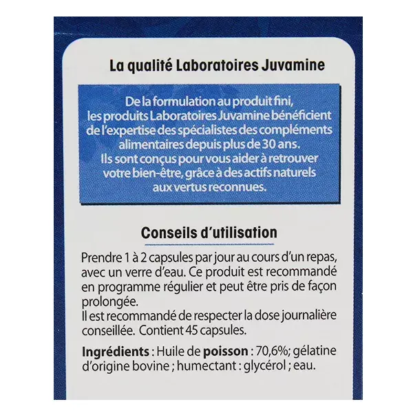 Juvamine Oméga 3 DHA 45 capsules