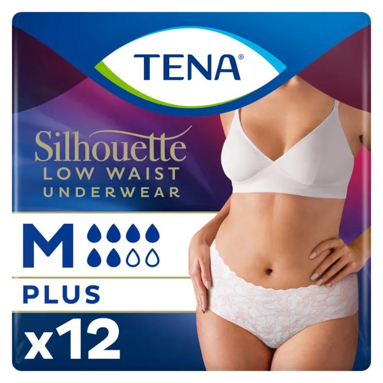 TENA Silhouette Blanc Taille Basse Medium Femmes 12 pièces