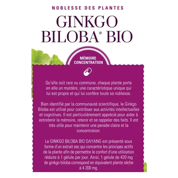 Dayang Gengko Biloba Bio 15 comprimidos