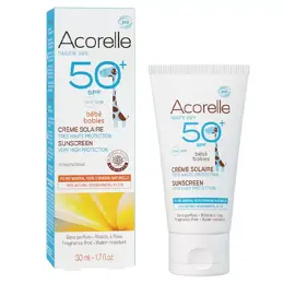 Acorelle  Crème Solaire Bébé Bio SPF50+ 50ml