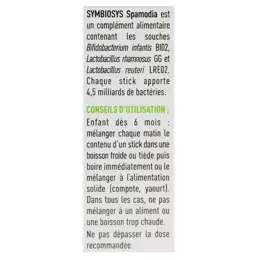 Symbiosys Spamodia Enfants Arôme Vanille 20 sticks