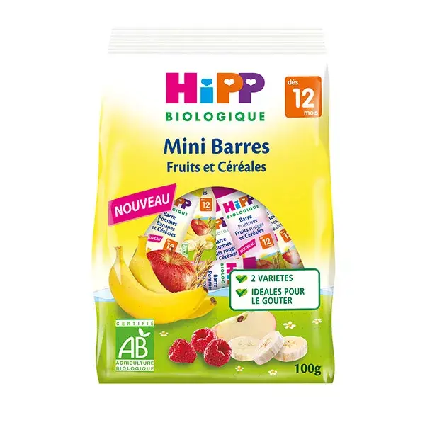 Hipp Mini Barras Frutas y Cereales + 12m 100g