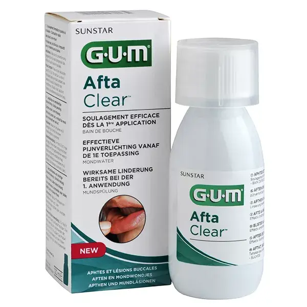 Gum Afta Clear mouthwash 120ml