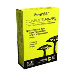 SID Nutrition Prevent Life Confort Urinaire 40 gélules