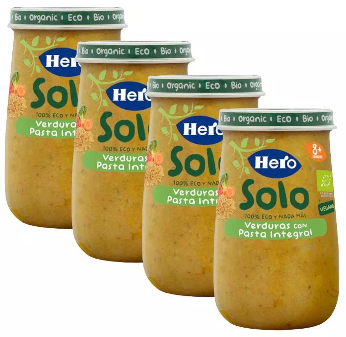 Hero Solo Jar Vegetables with Whole Wheat Pasta ECO +8m 4x190 gr