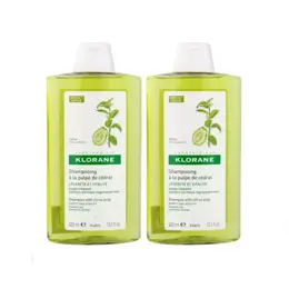 Klorane Pulpe de Cédrat Shampooing Purifiant Légèreté Lot de 2 x 400ml