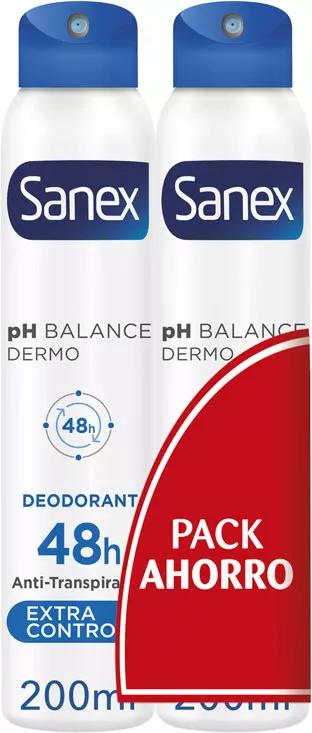 Sanex pH Balance Dermo Extra Control Desodorante Spray 2x200 ml