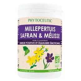 Phytoceutic Millepertuis Safran & Mélisse Bio 60 comprimés