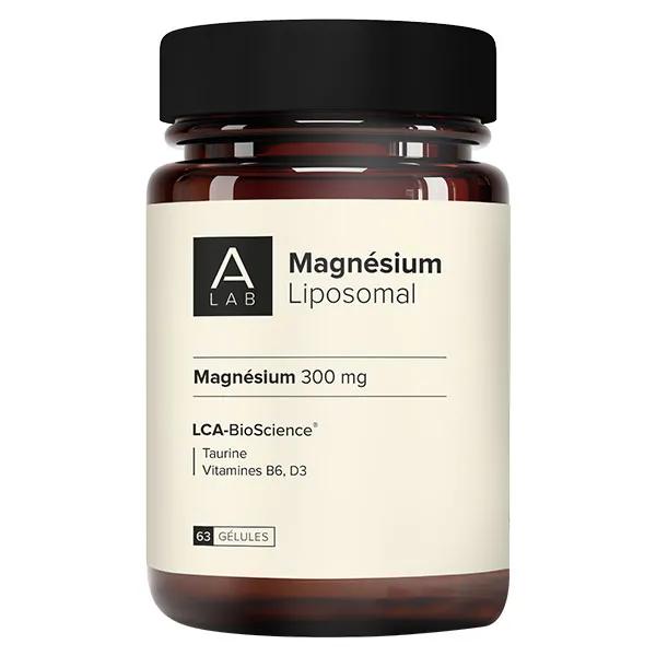A-Lab Magnesio Liposomal 300 mg - Estrés, Fatiga, Trastornos del Sueño - 63 cápsulas