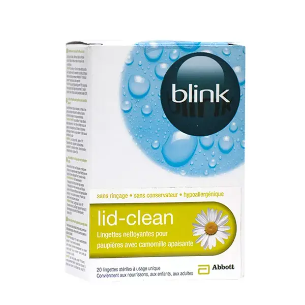 Blink Lid - Clean wipes cleaning 20 wet wipes