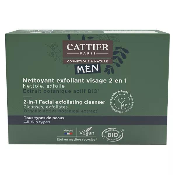 Cattier Men 2 in 1 Solid Organic Exfoliating Facial Cleanser 85g