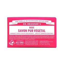 Dr Bronner's Savon Pur Végétal Rose 140g