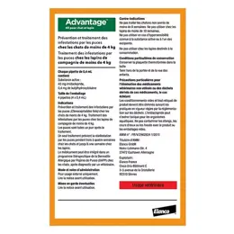 Advantage Solution Antipuce Chat Lapin 1 à 4kg 4 pipettes