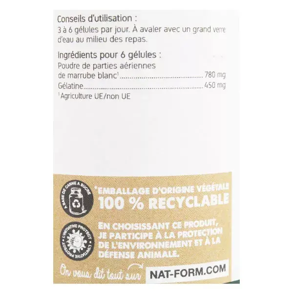 Nat & Form Original Marrubio Blanco 200 comprimidos