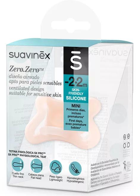Suavinex Chupete Zero Zero con Tetina Silicona Fisiológica SX Pro -2-2m