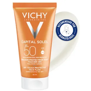 Vichy Capital Soleil Emulsión Solar Facial Tacto Seco SPF50+ 50 ml